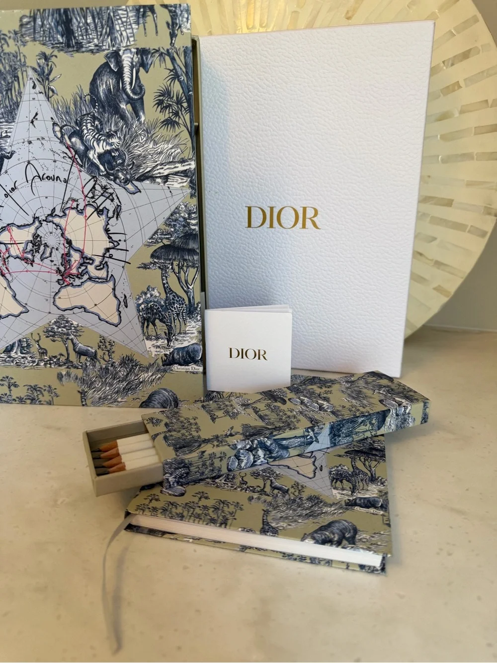 Dior Beauty GWP NIB Gorgeous Luxury Notebook and Pencil Set in Box